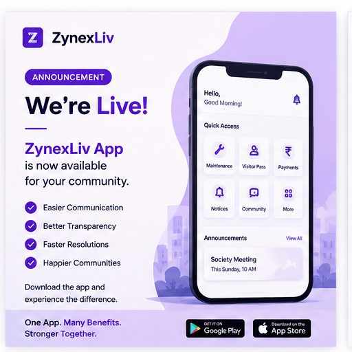 ZynexLiv app live announcement card