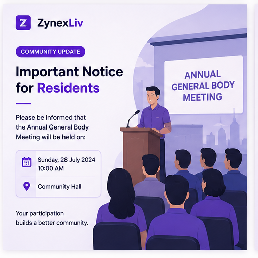ZynexLiv important resident notice card